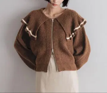 프릴 ZIP 가디건 로리즈팜 미사용 새상품 이번 시즌 신상