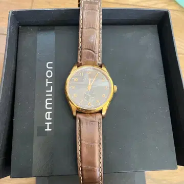 해밀턴 자동 와인딩 시계 브라운 가죽