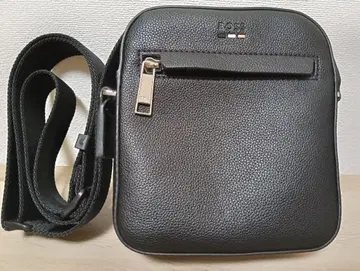 컨디션 최상 BOSS 보스 가죽 레더 숄더 숄더백 가방 블랙