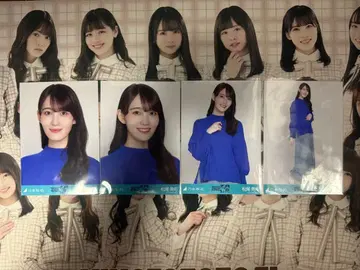 노기자카46 브로마이드 니트 x 롱 데님 스커트 마츠오 미유 4종