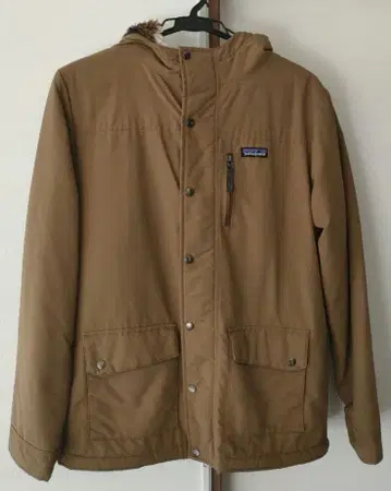 파타고니아 후드 부착 브라운 자켓 키즈 레이디스 머플러 포함