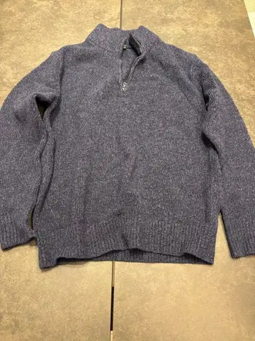 네이비 지퍼 니트 스웨터 M 사이즈
