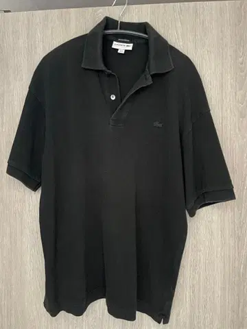 LACOSTE 블랙 피케 셔츠 US S