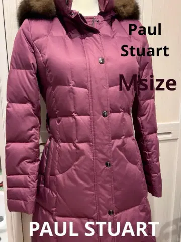 폴 스튜어트 퍼플 다운 자켓 퍼 포함