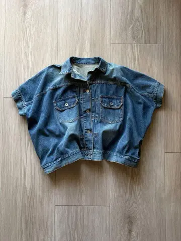 sacai 사카이 숏 슬리브 데님 자켓