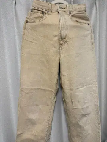 MOUSS 베이지 하이웨스트 데님 팬츠