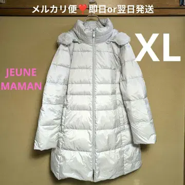 JEUNE MAMAN 주네 마망 퍼 후드 다운 코트 빅 사이즈