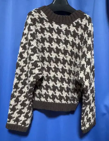 노베스파지오 하운드투스 체크 패턴 스웨터 브라운