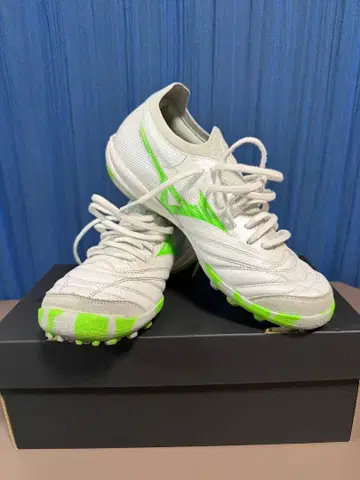 미즈노 MORELIANEO 트레이닝 슈즈 화이트/그린