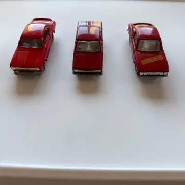 빨간색 미니카 3대 세트