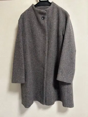 그레이 울 롱 코트