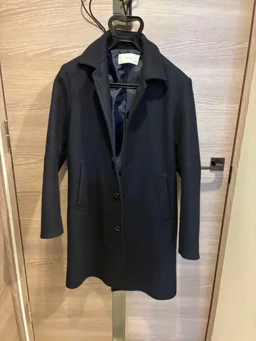 LIDNM 네이비 스텐카라 코트