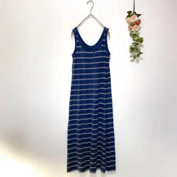 [ UNIQLO ] 유니클로 원피스 슬리브리스 보더 브라탑 ( M )