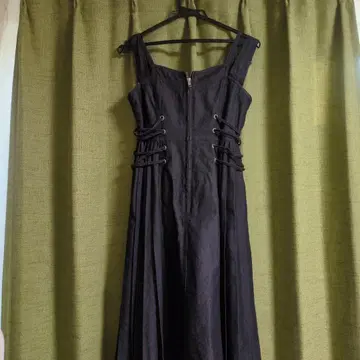 캔디 스트리퍼 데님 오버롤 스커트