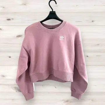 [품절 모델] 아디다스 오리지널 크롭 맨투맨 S 더스티 핑크