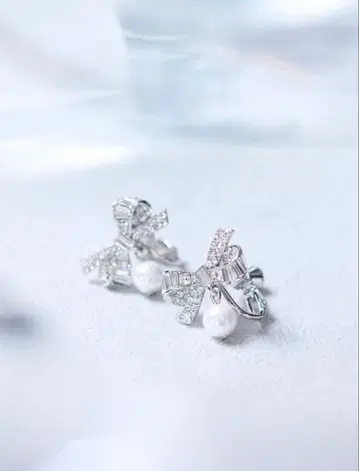 셀포드 리본 펄 귀찌