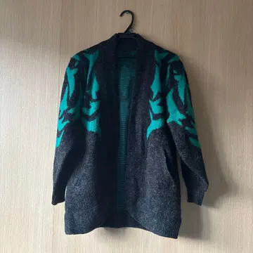 여성용 가디건 버튼 없음 포켓 있음