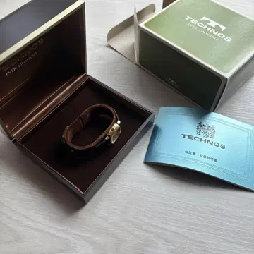 TECHNOS 손목시계 아날로그 골드/블랙