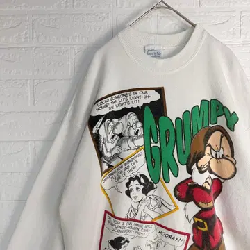 [ 레어 ] DISNEY 빈티지 백설공주와 일곱 난쟁이 맨투맨 트레이닝복