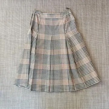 theory luxe 체크 무늬 미디 스커트 040