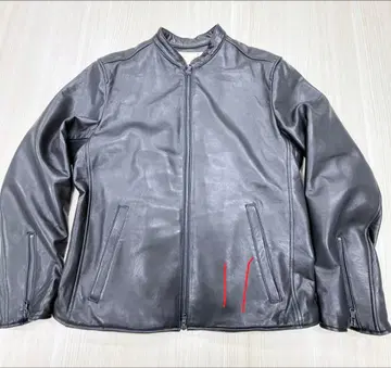 Nano universe 블랙 가죽 자켓 싱글 라이더