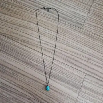 터콰이즈 펜던트 메탈 체인 목걸이
