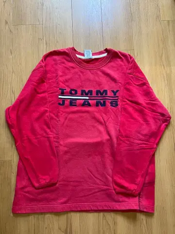 TOMMY JEANS 레드 트레이닝복