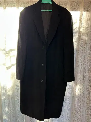 퓨어 캐시미어 블랙 코트