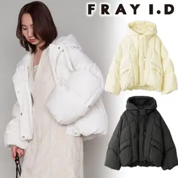 FRAY I.D 후드 숏 다운 코트