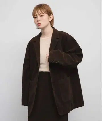 [ 새상품 ] KBF 패치 포켓 테일러드 자켓 다크 브라운