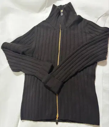 자유구 지퍼 가디건 다크 브라운 38 사이즈