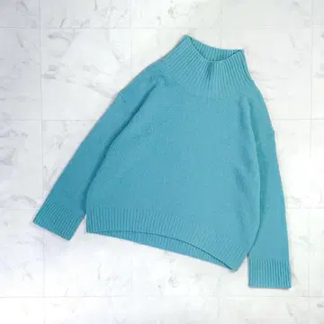 바나나리퍼블릭 캐시미어 100% 하이넥 니트 긴팔 그린 L*LD296