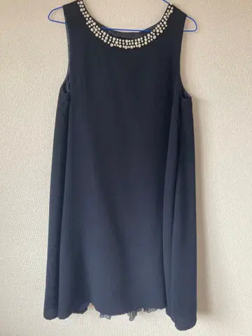 grove 네이비 L 펄 장식 드레스