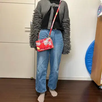 passage mignon 꽃무늬 숄더백 빨간색