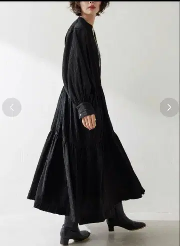 ear PAPILLONNER V넥 티어드 원피스 sumistyle