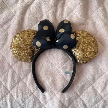 디즈니 머리띠 스팽글 귀