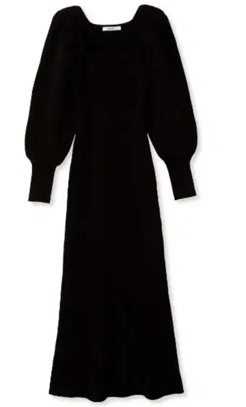 snidel 스트링 슬리브 니트 원피스