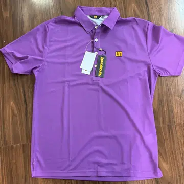 LOUDMOUTH 남성용 피케 셔츠 무지 보라색 LL