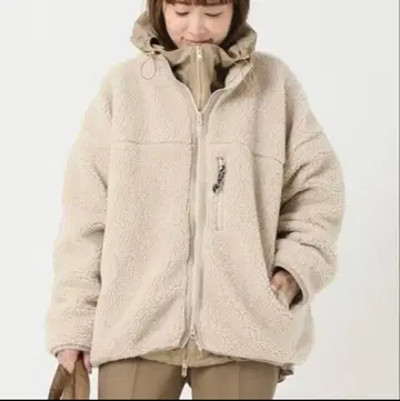 Deuxieme Classe 보아 블루종 더블 지퍼 베이지