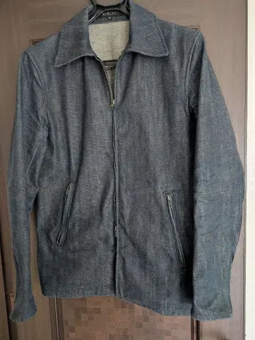 [새상품급] 데님 카라 부착 라이더 자켓