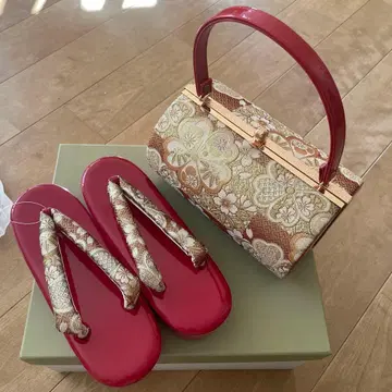 꽃무늬 일본 의류용 백과 일본 나막신 세트