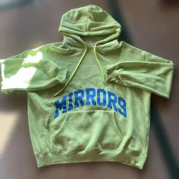 mirror9 로고 후드티 형광 그린 M 사이즈
