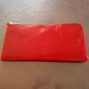 소가죽 FRAME WORK 프레임워크 초 슬림 장지갑 빨간색 미사용