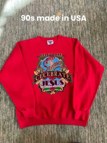 90s made in USA Lee 헤비웨이트 맨투맨 레드