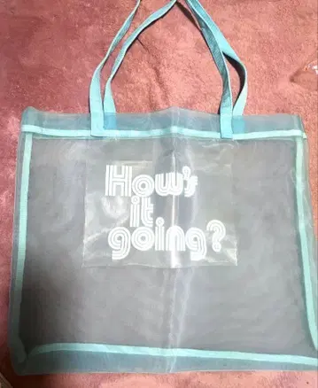 레어 미사용 아라시 How's it going? 메쉬 토트백