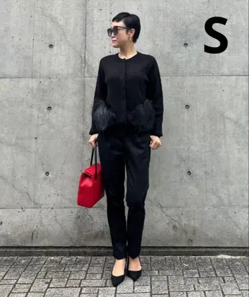 JENNE 제누 속기모 블랙 팬츠 S