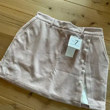 새상품 골프 No7 핑크 버튼 부착 스커트