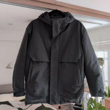 유니클로 +J 하이브리드 다운 파카 다크 그린 S