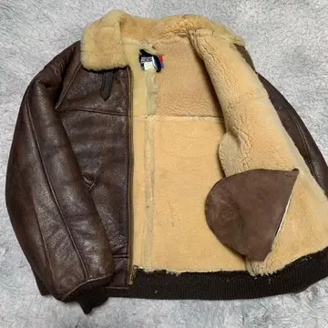 새상품급 SCHOTT 샷 무스탕 플라이트 자켓 가죽