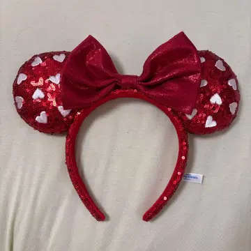 빨간색 미니 마우스 머리띠 스팽글